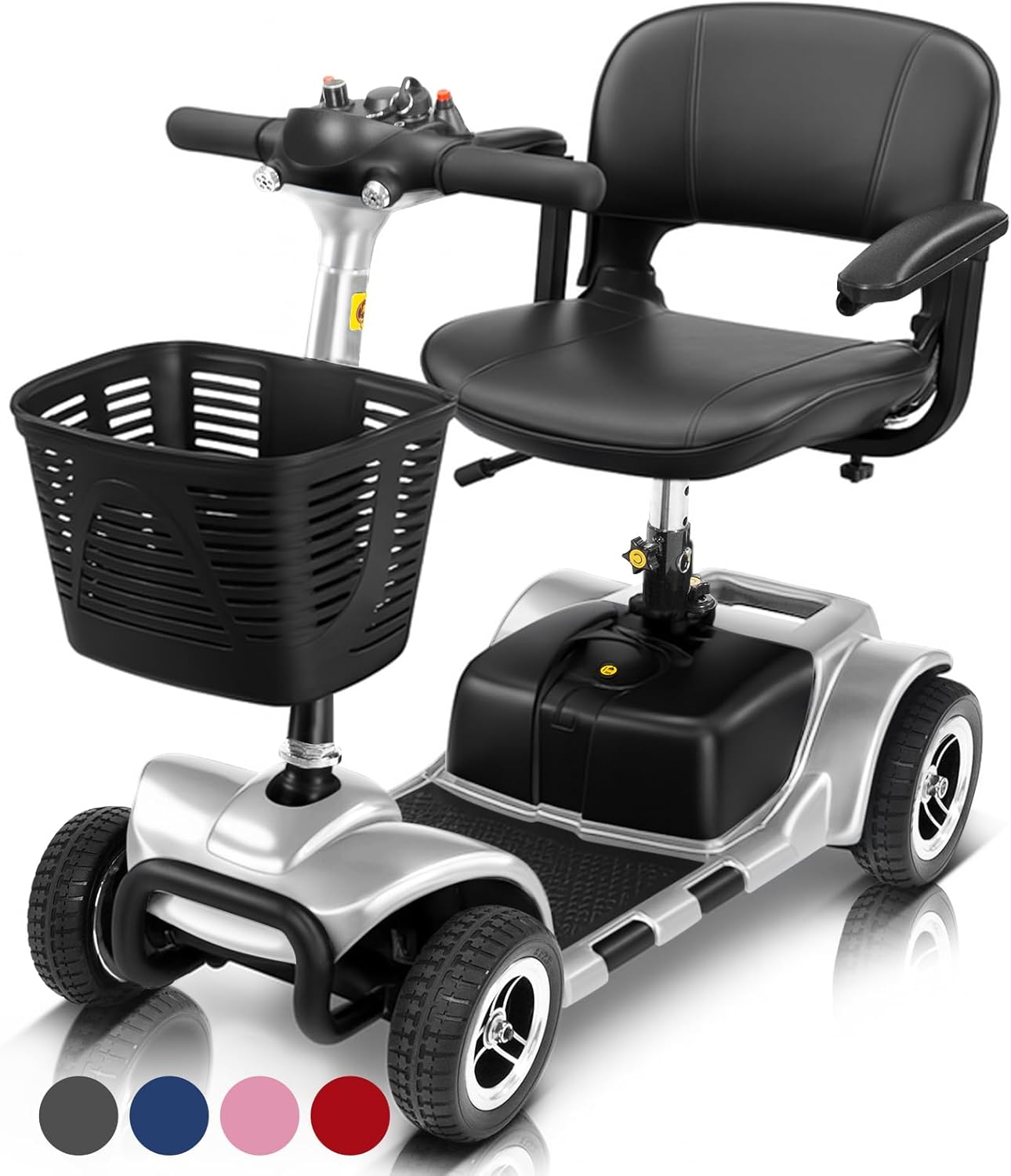 Vive 4 Wheel Mobility Scooter - Electric Powered Wheelchair Device