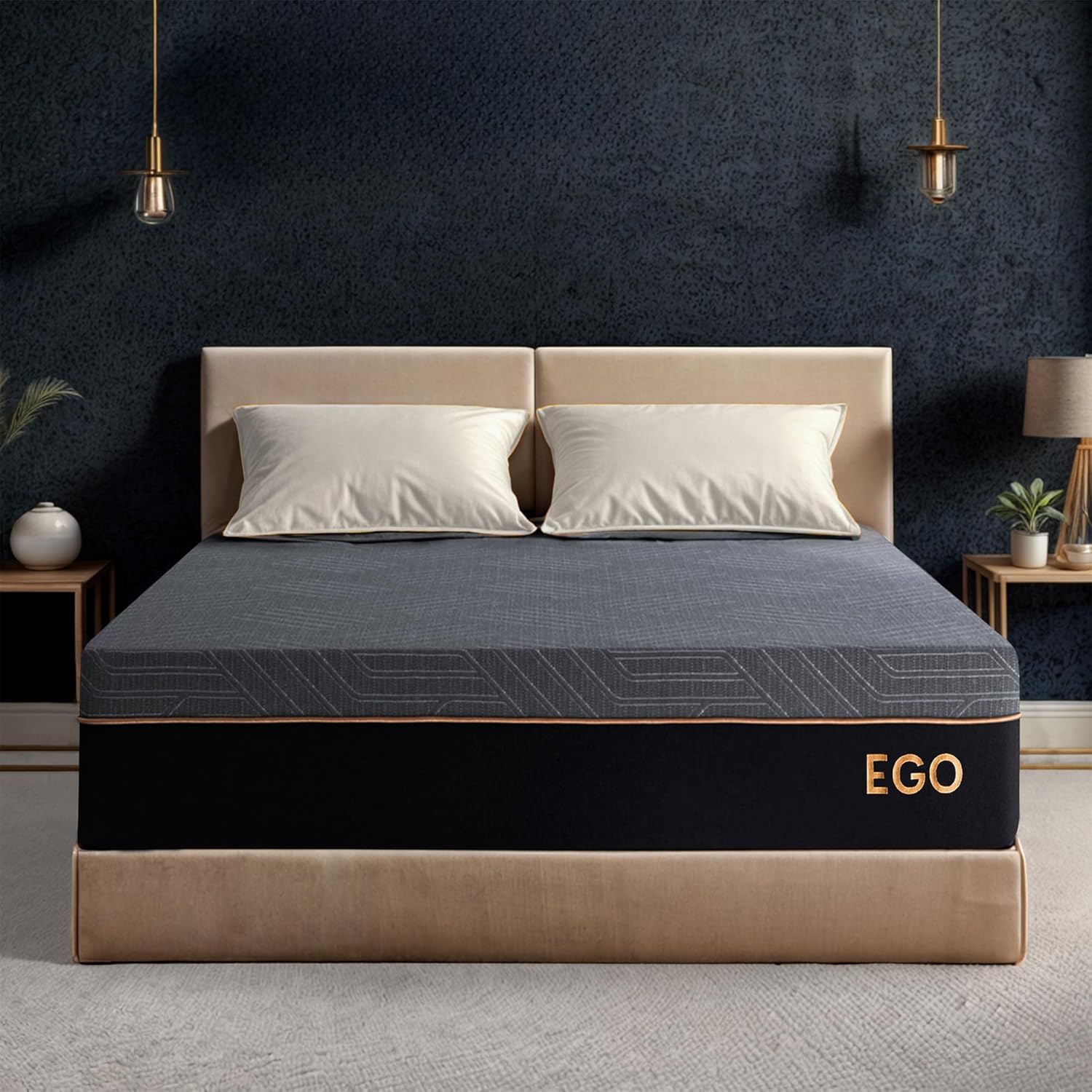 MLILY Egohome 12 Queen Mattress, Copper Gel Memory Foam