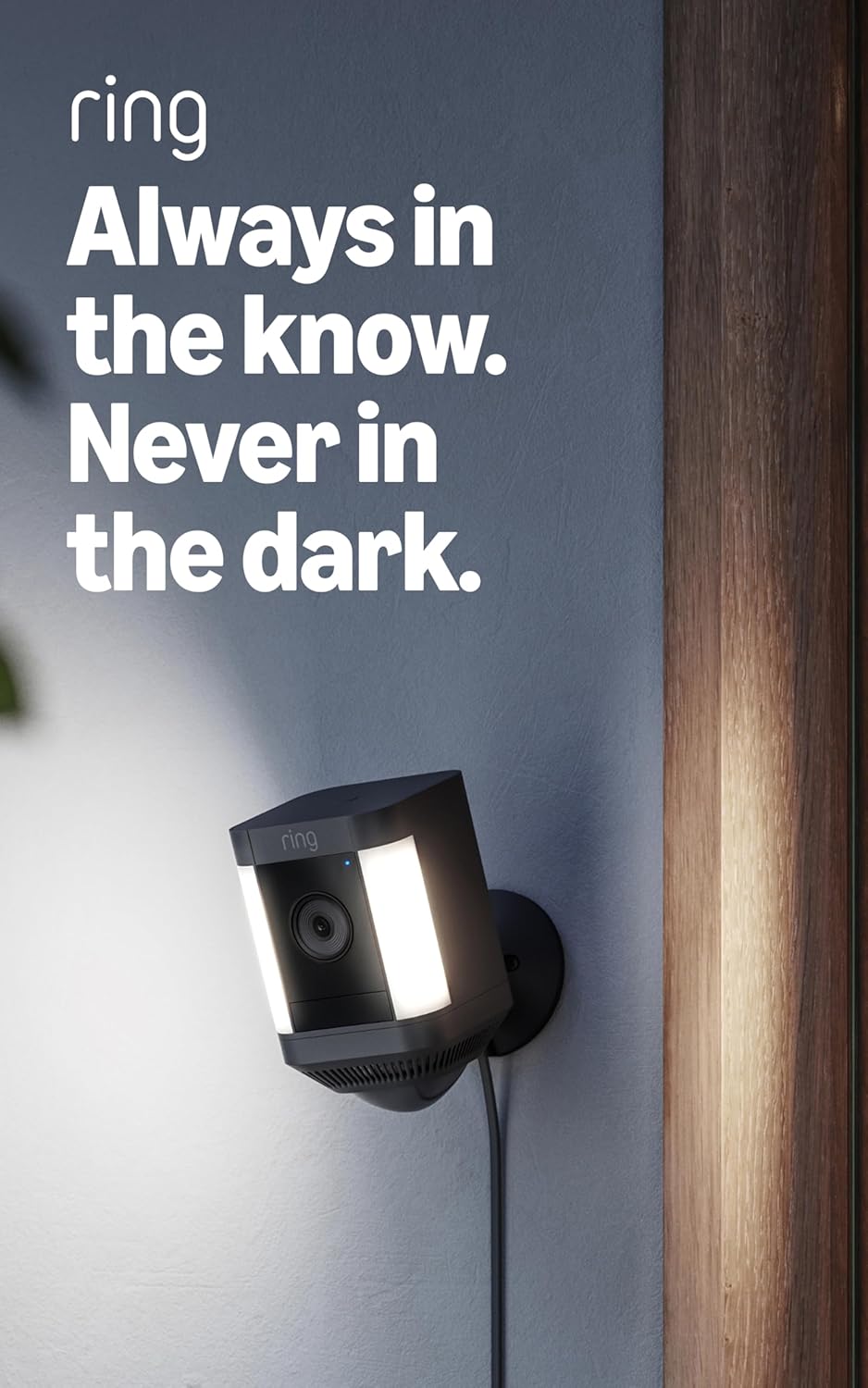 Ring Spotlight Cam Plus, Battery (newest model), Home or business security with HD video, Two-Way Talk, Color Night Vision, and Security Siren, 4-pack, White