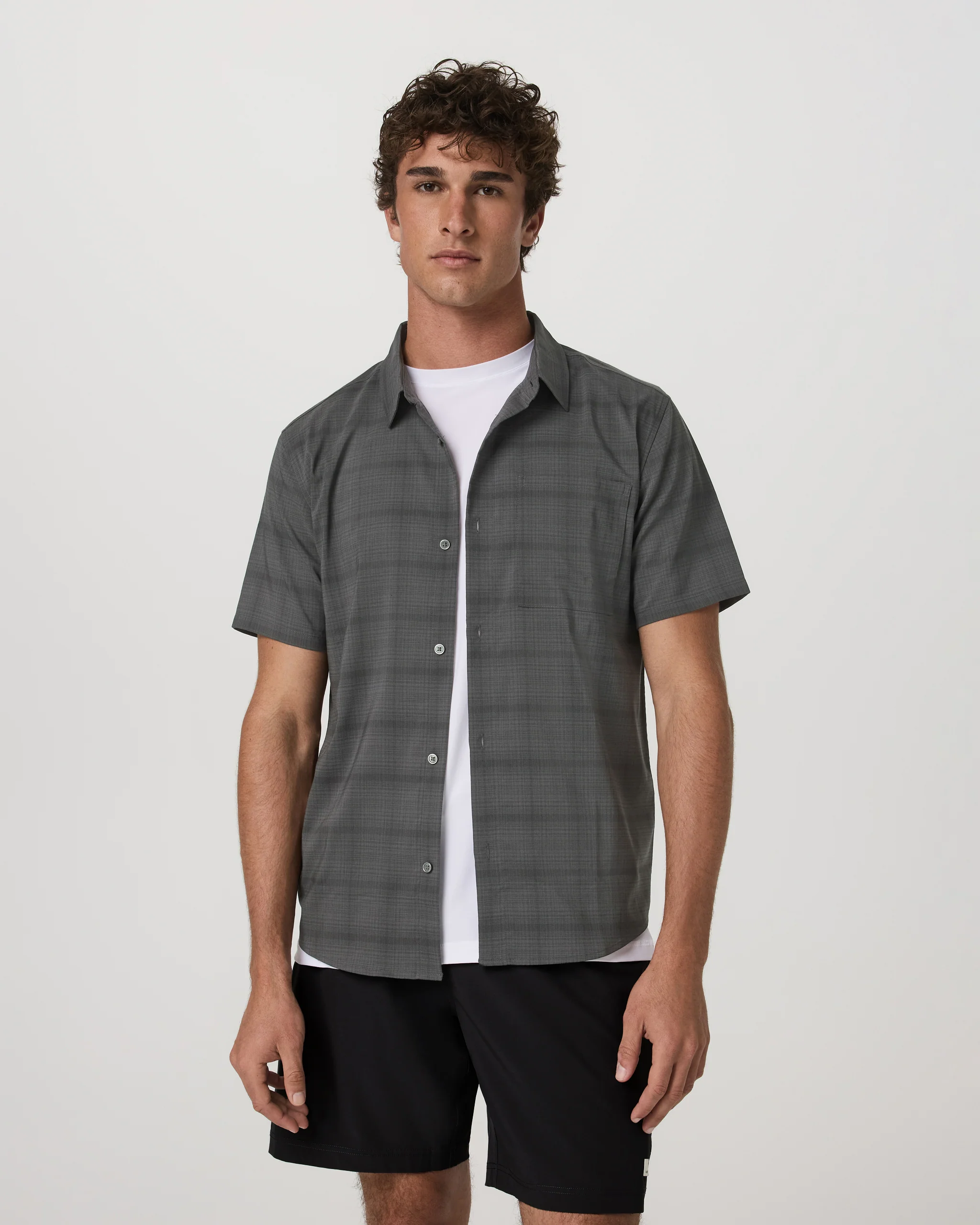 Short Sleeve Plaid Button Down Shirt - Vuori Warehouse Sale​