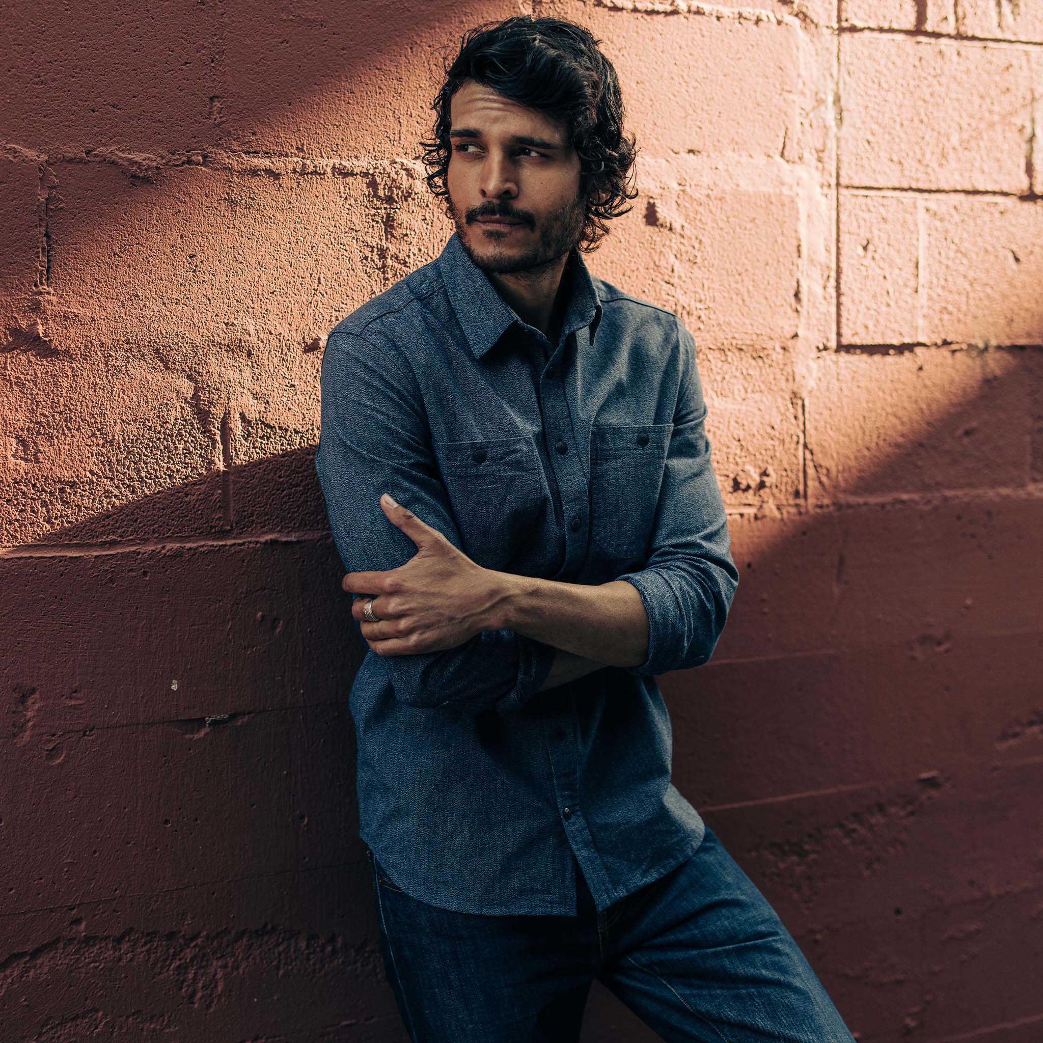 The Utility Shirt in Navy Jaspe