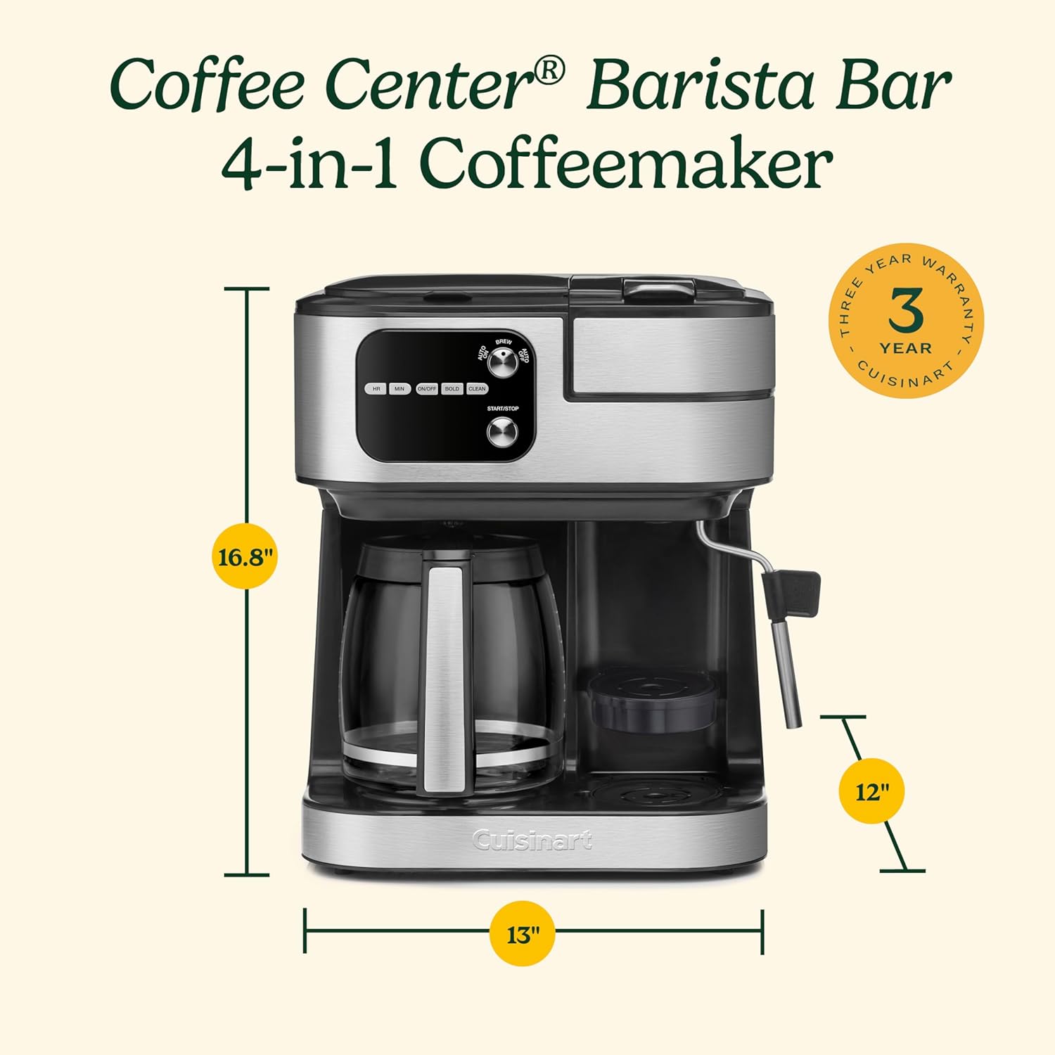 CUISINART Coffeemaker 4-In-1 Coffee Center Barista Machine