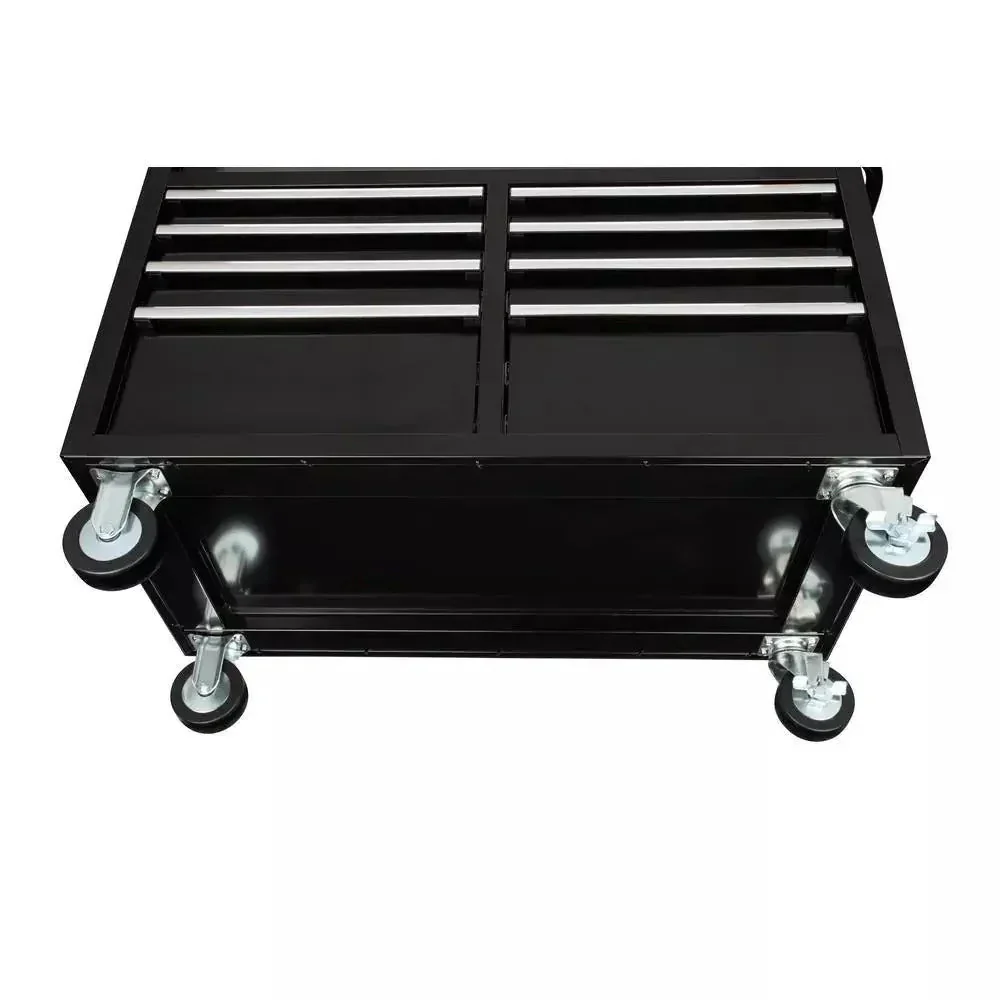 46 in. W x 24 in. D 9-Drawer Gloss Black Deep Tool Chest Mobile Workbench