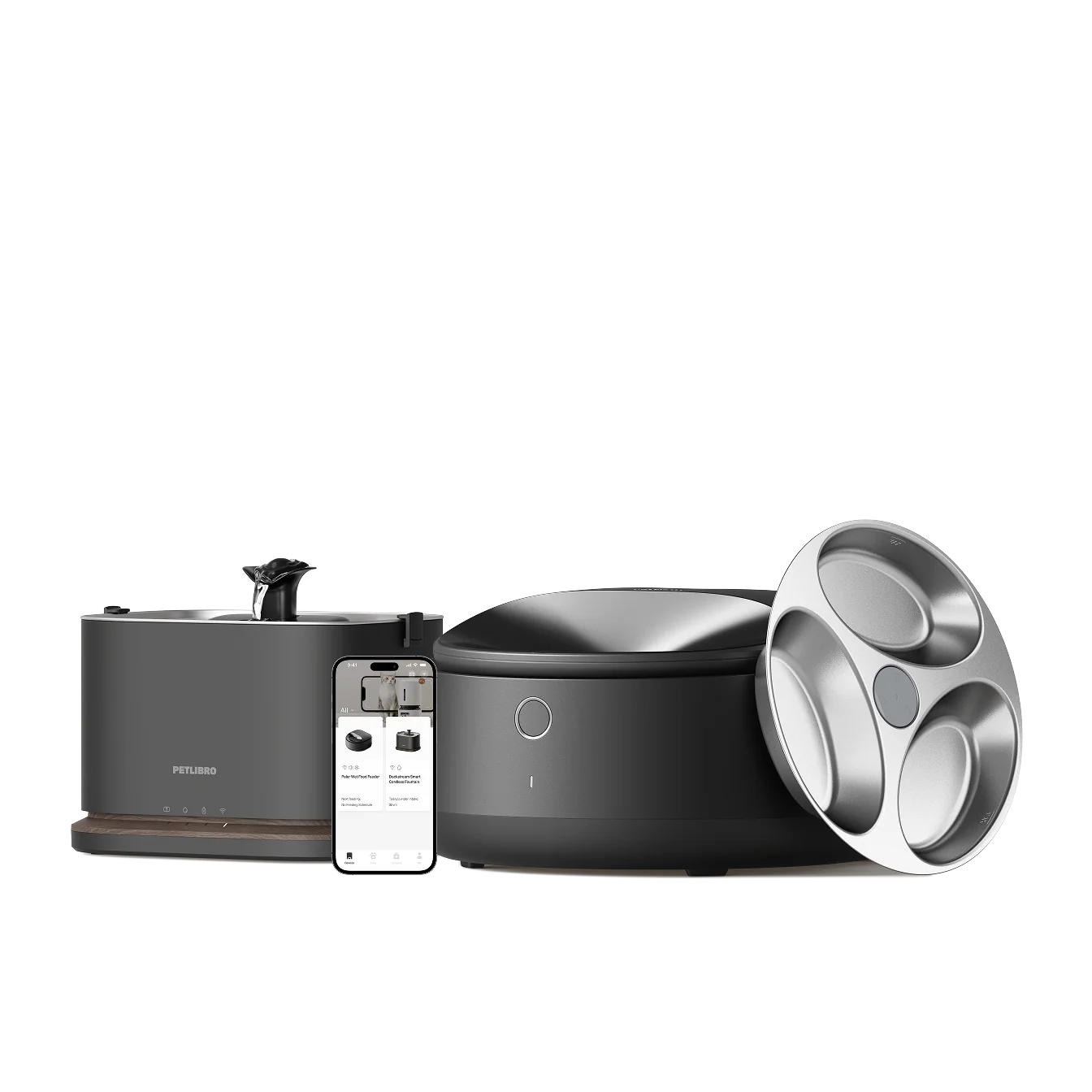 Polar Smart Wet Food Feeder & Dockstream 2 Smart Fountain