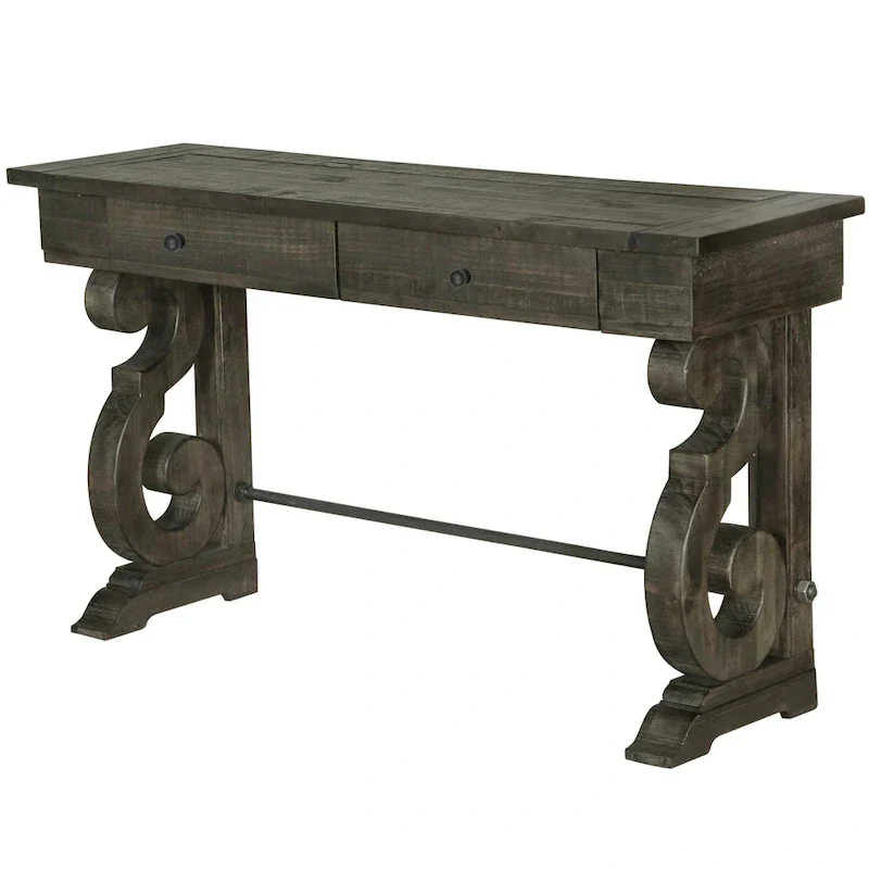 Bellamy Classic Weathered Peppercorn Storage Console Table