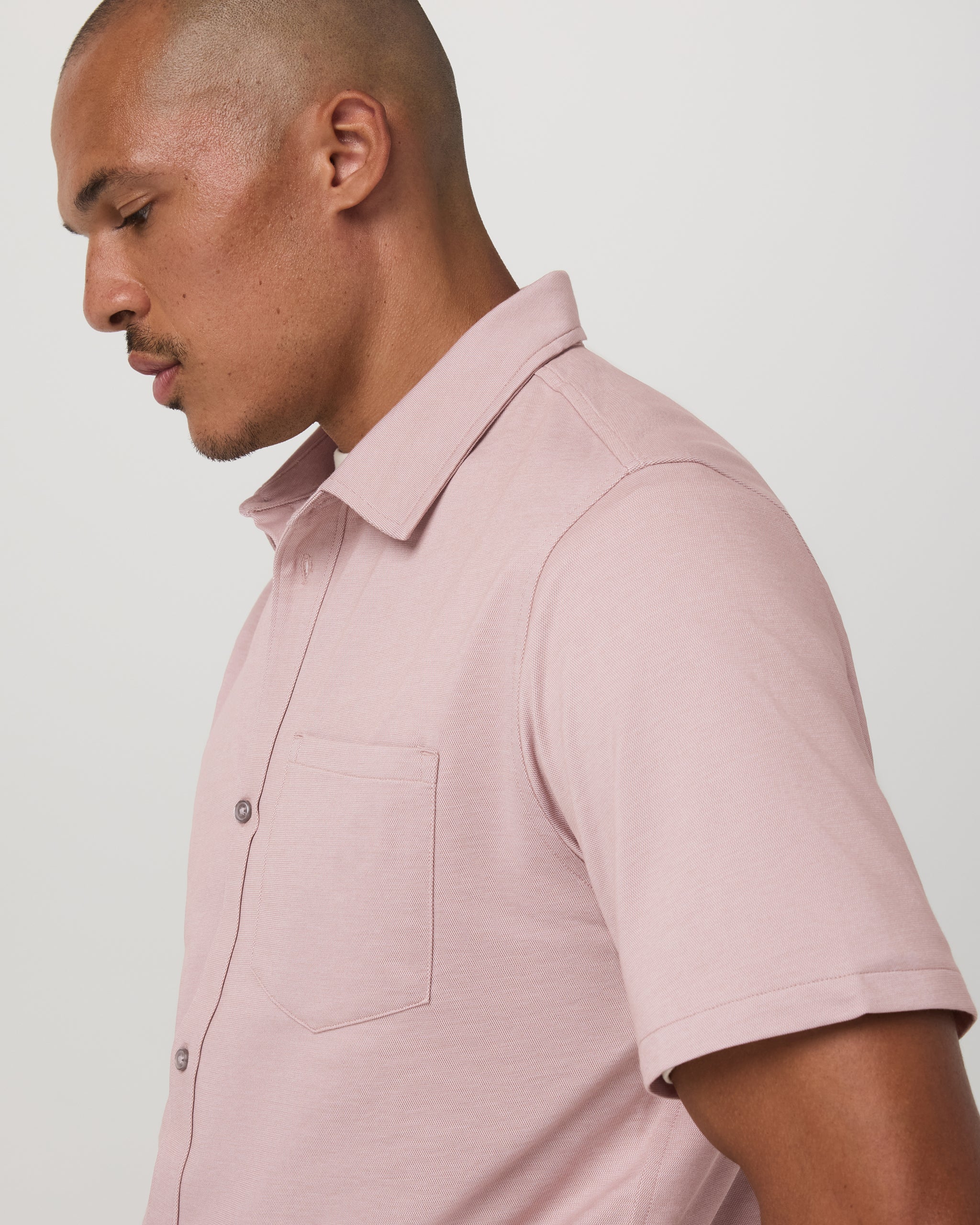 Short Sleeve Knit Oxford Button Down - Classic Fit - Vuori Warehouse Sale​