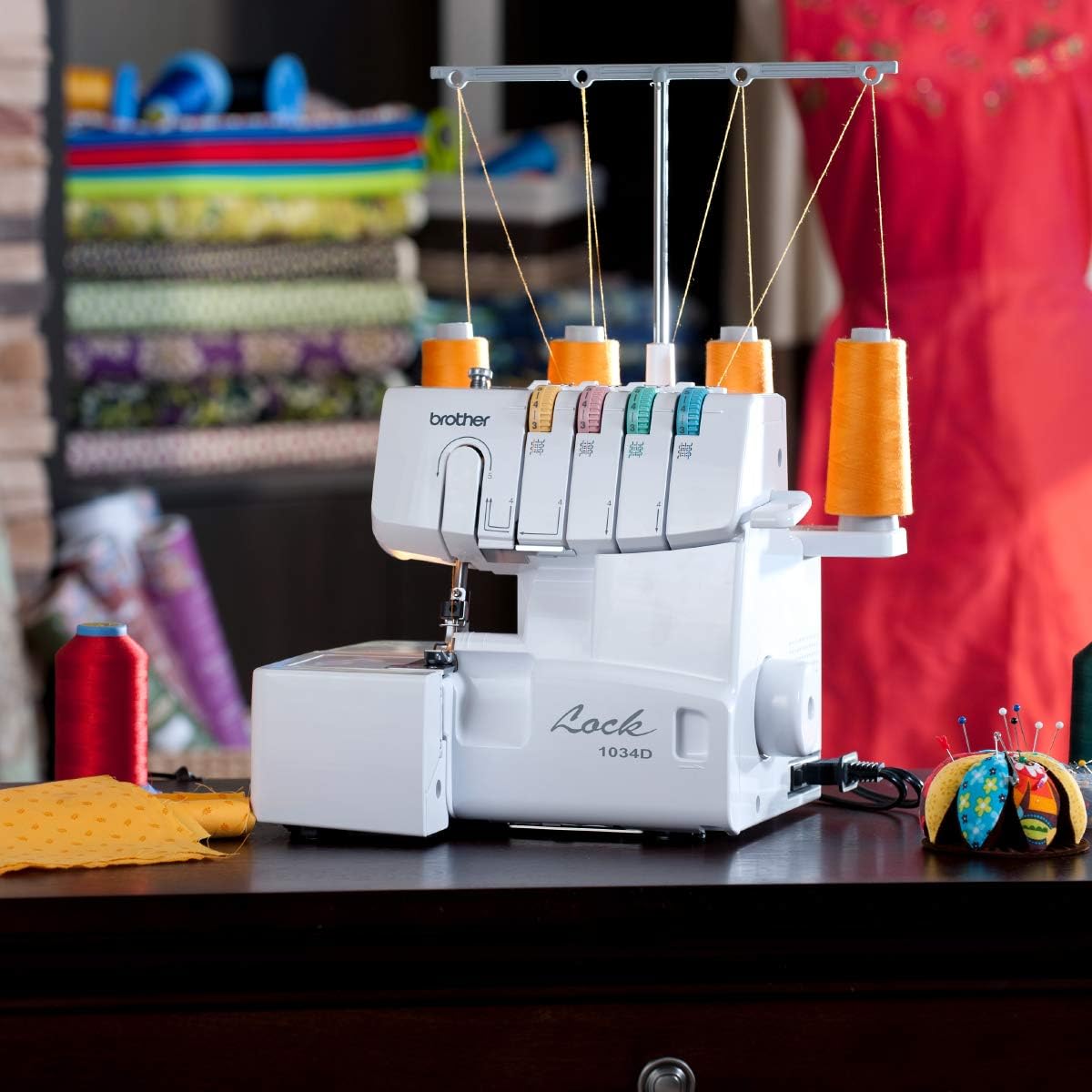 BROTHER Serger 1034D Heavy-Duty Overlock Machine - 1,300 SPM