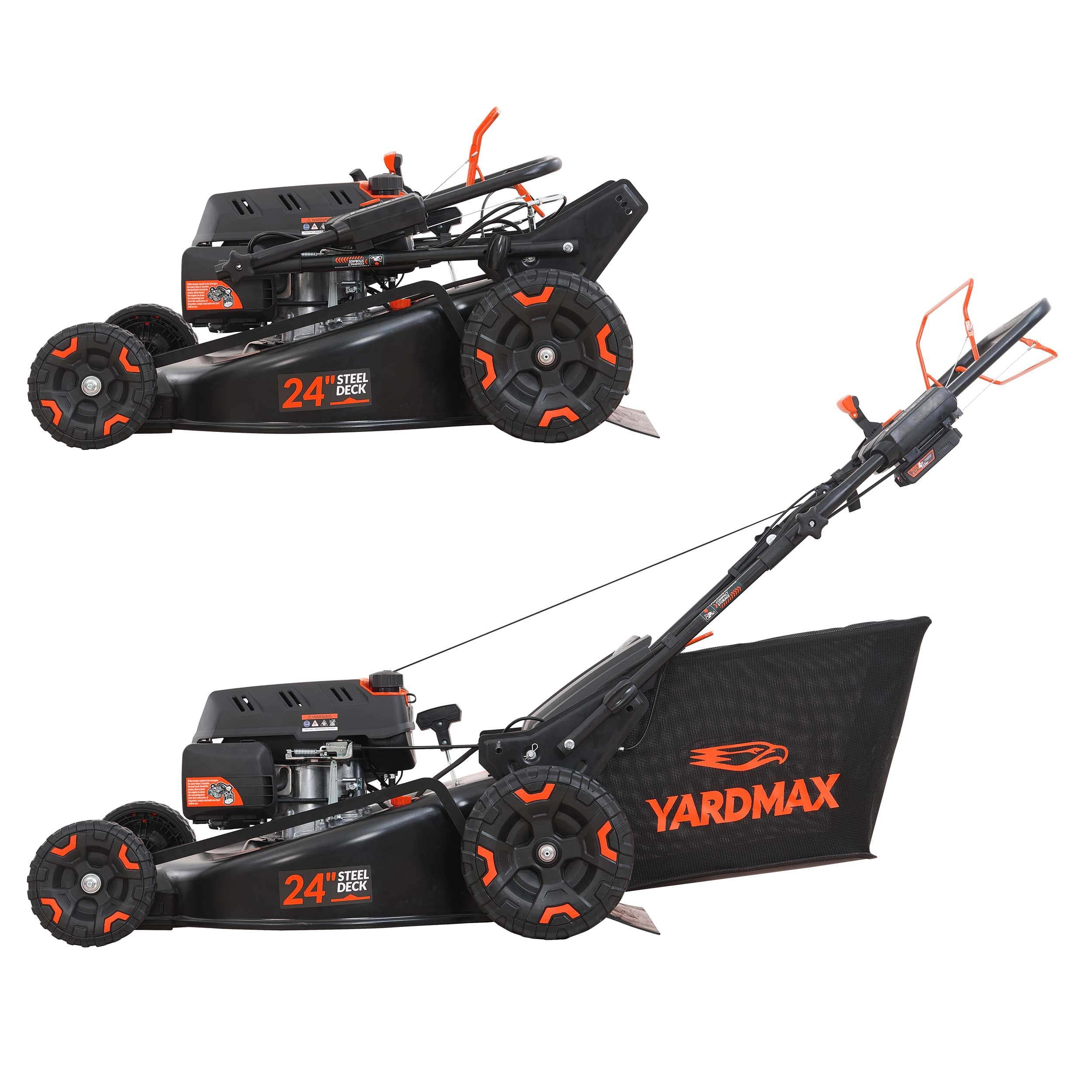 24 in. 201cc Electric Start SELECT PACE 6 Speed CVT High Wheel RWD 3-in-1 Gas Walk Behind Self Propelled Lawn Mower
