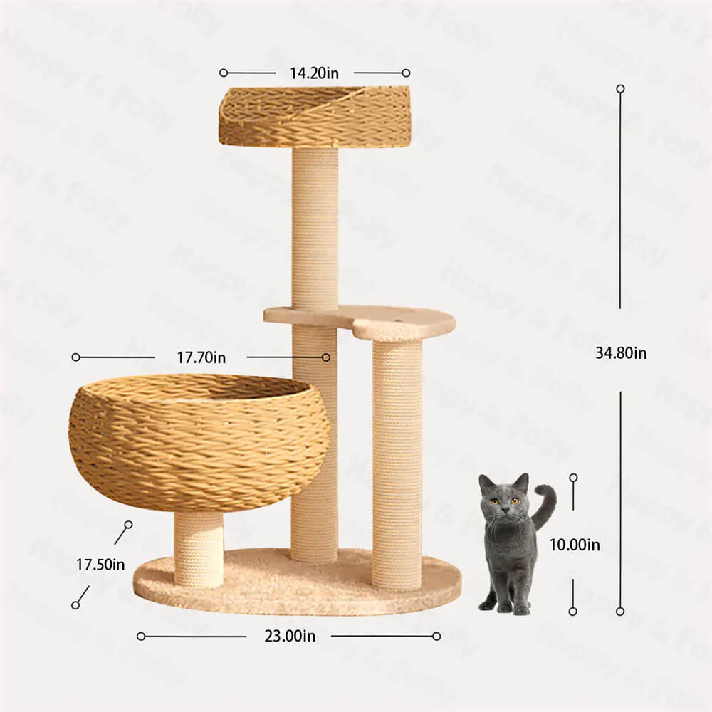 Sleeping in the Bowl Cat Tree