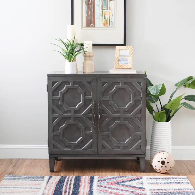 Chanters Solid Wood 2-Door Decorative Cabinet