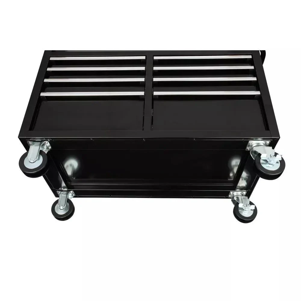 46 in. W x 24 in. D 9-Drawer Gloss Black Deep Tool Chest Mobile Workbench