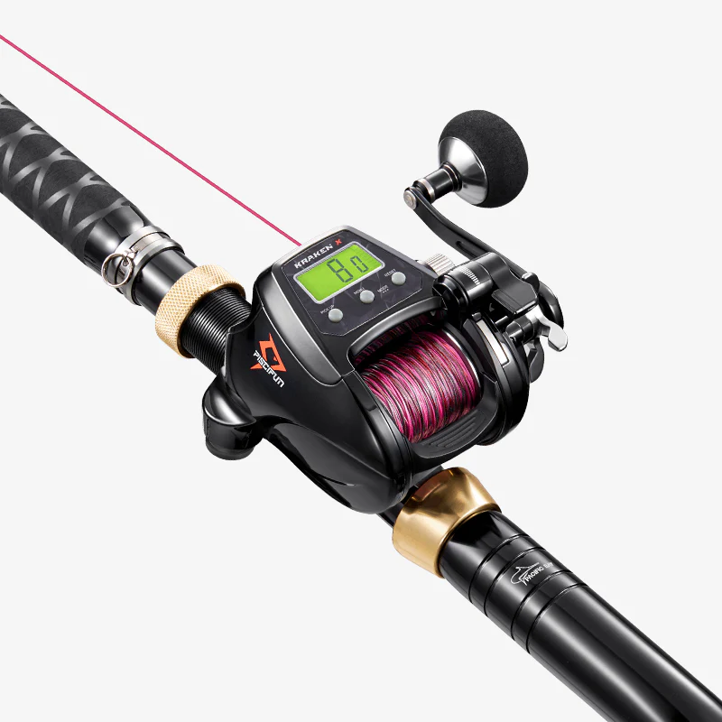 Piscifun® Kraken Electric Reel and Saltflow Boat Rod Combo for Saltwater Fishing