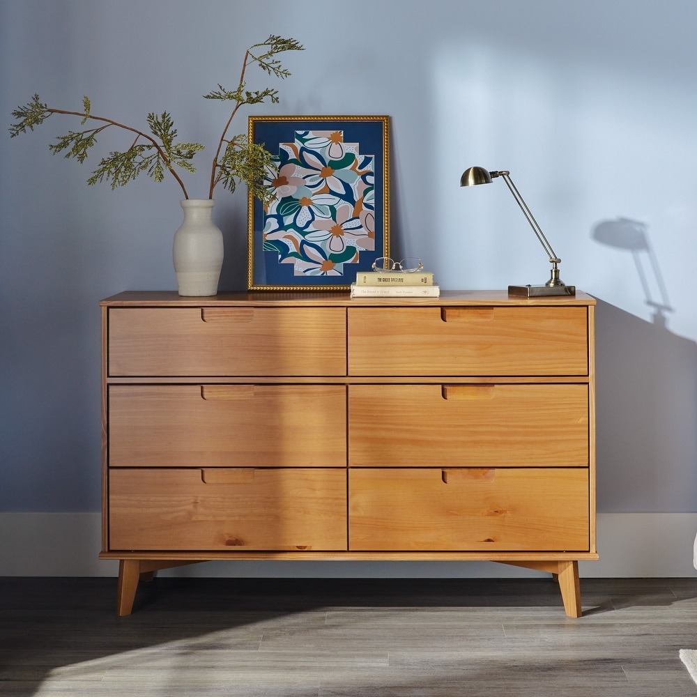 Middlebrook Gammelstaden Mid-Century Solid Wood 6-Drawer Dresser