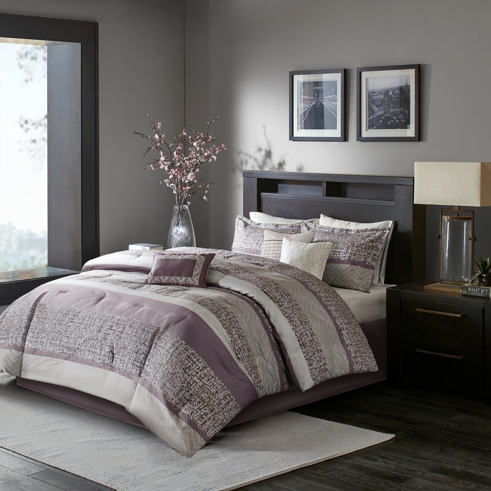 Madison Park Melody 7 Piece Jacquard Comforter Set