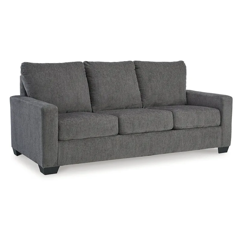 Signature Design by Ashley Rannis Pewter Queen Sofa Bed - Dimensions: 85W x 40D x 39H