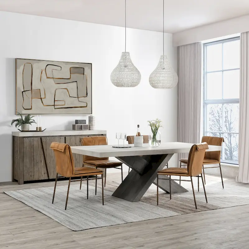 Classic Home Durant 84-Inch Dining Table - Dimensions: 84W x 43D x 30H