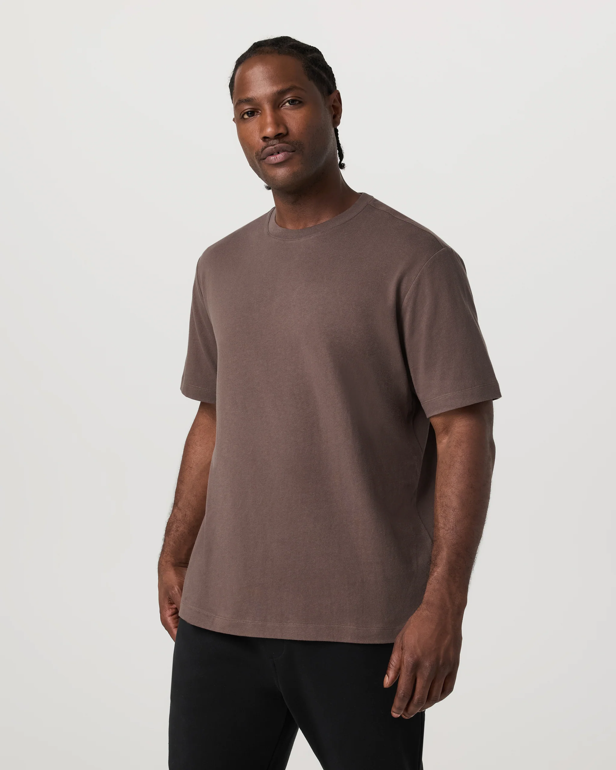 Short Sleeve Vuori Heavyweight Cotton Tee - Relaxed Fit - Vuori Warehouse Sale​