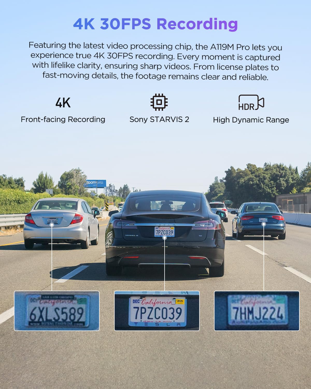 VIOFO A119M Pro 4K HDR Mini Dash Cam with GPS & Wi-Fi