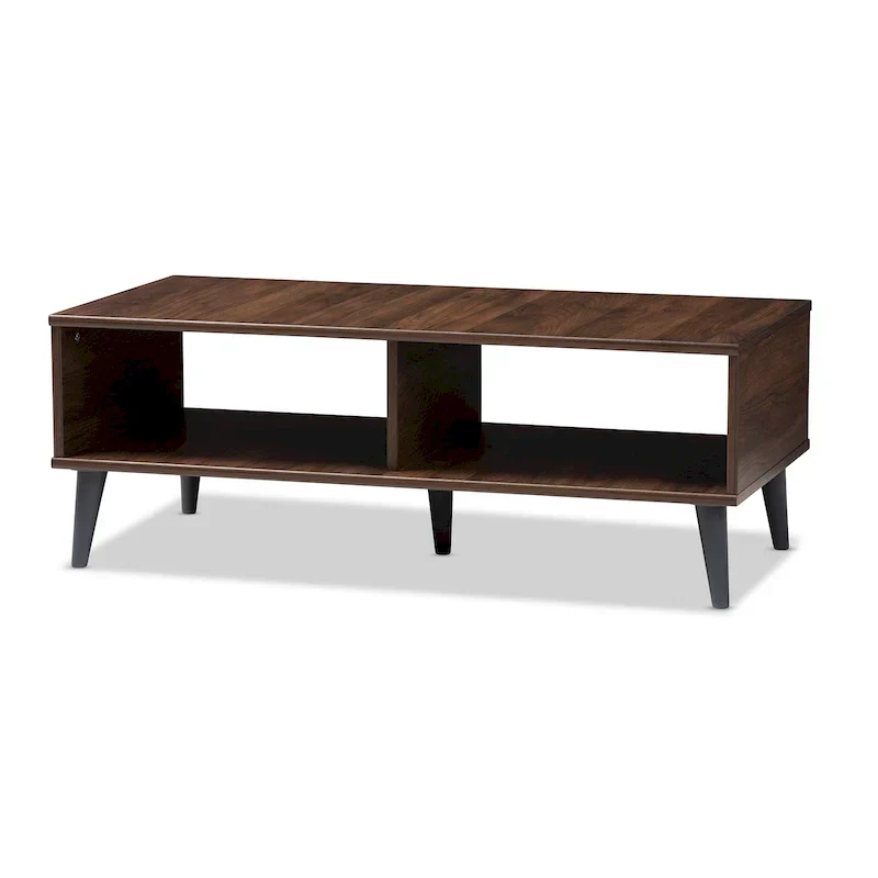 Baxton Studio Mid-Century Modern Brown Coffee Table