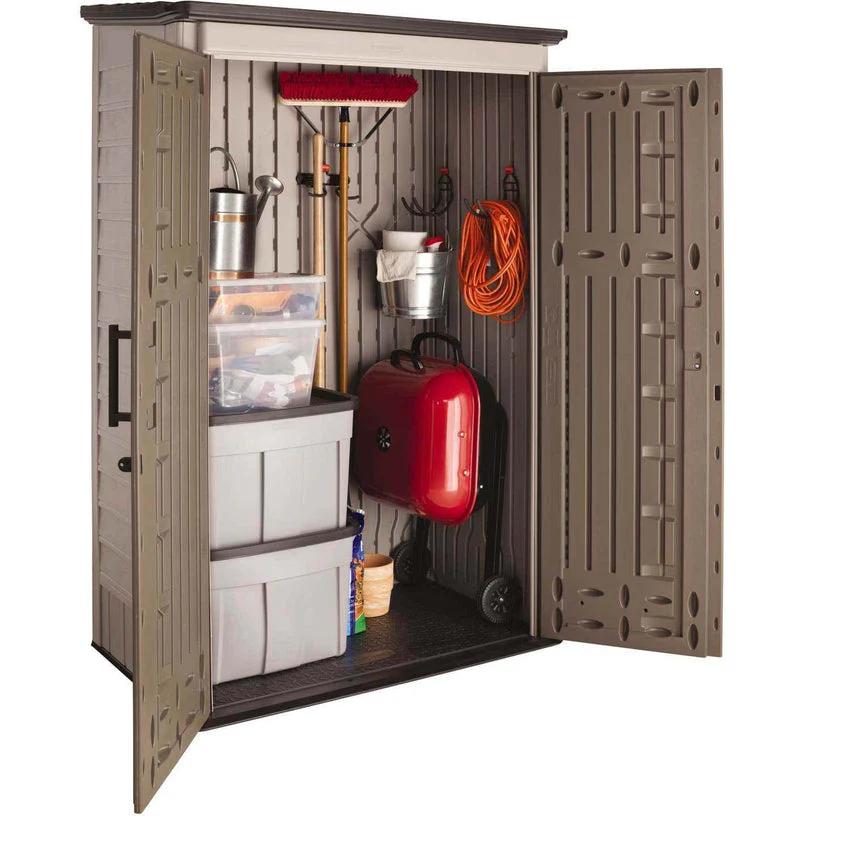 2025 Rubbermaid Outdoor Storage Shed, 52 Cu.Ft., Weather-Resistant, Lockable Doors