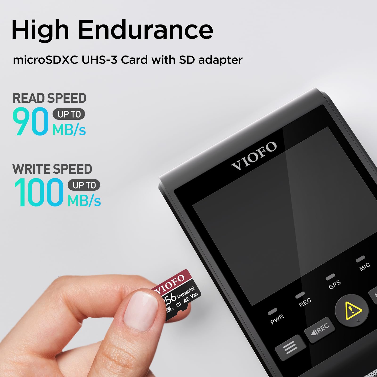VIOFO 256GB High-Endurance microSDXC Card for Dash Cams