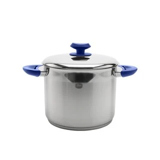 7-Quart Stainless Steel Stock Pot - Blue