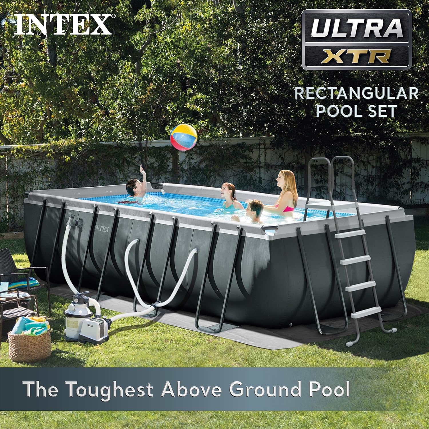 INTEX Ultra XTR Rectangular Frame Swimming Pool Set