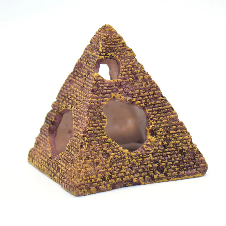 Aquarium Pyramid Cave Decoration – Resin Fish Tank
