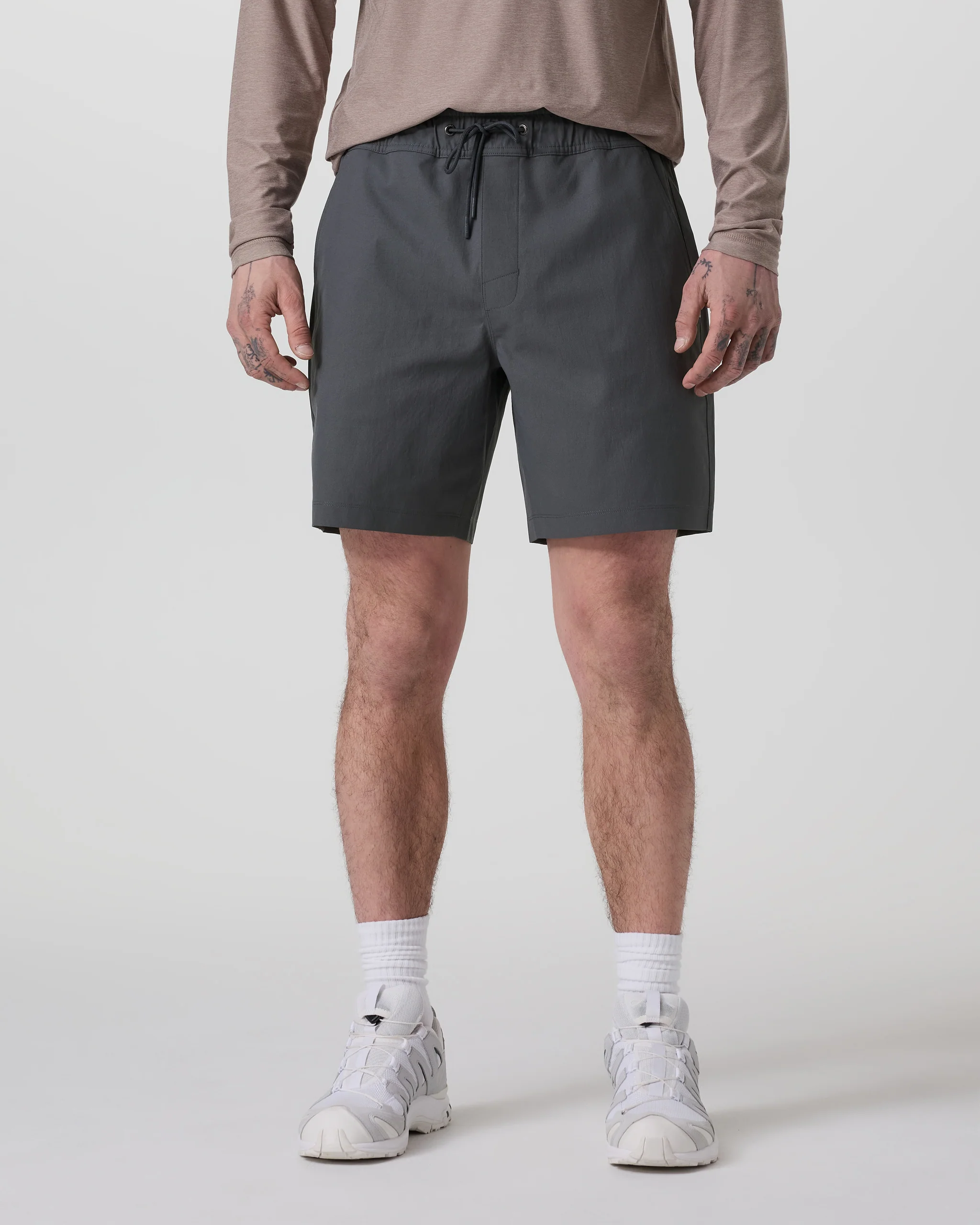 Cascade Crinkle Elastic Waist Short 8\