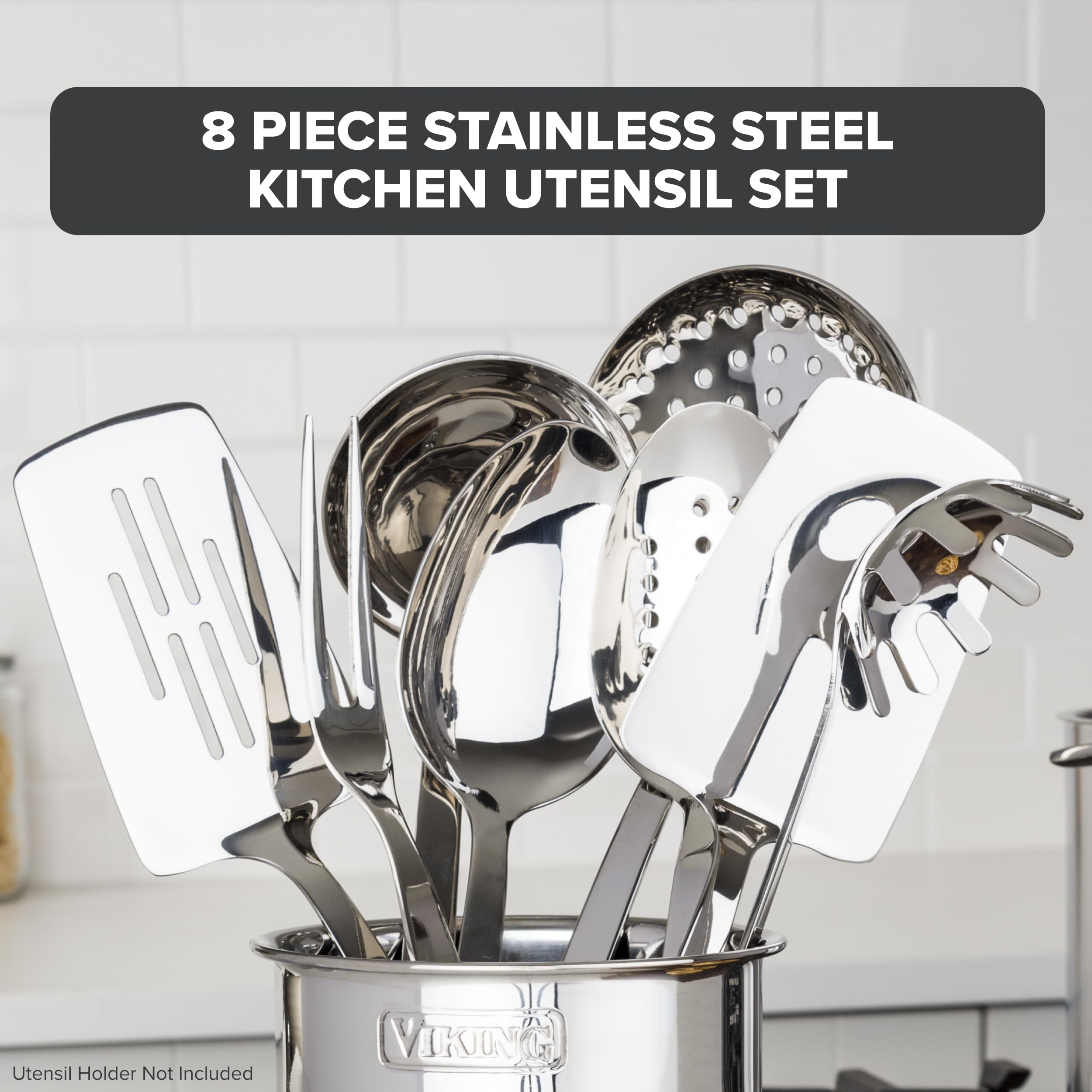 VIKING Stainless Steel 8 Piece Kitchen Utensils Set