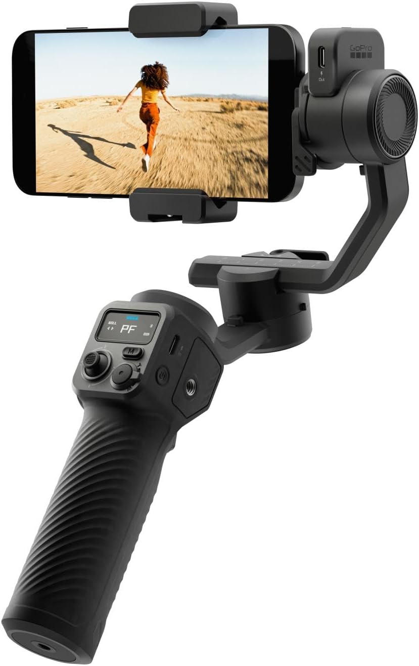 3-Axis Gimbal Stabilizer AGMSS-011 for Action Cameras and Smartphones AI Tracking Portable Vlogging