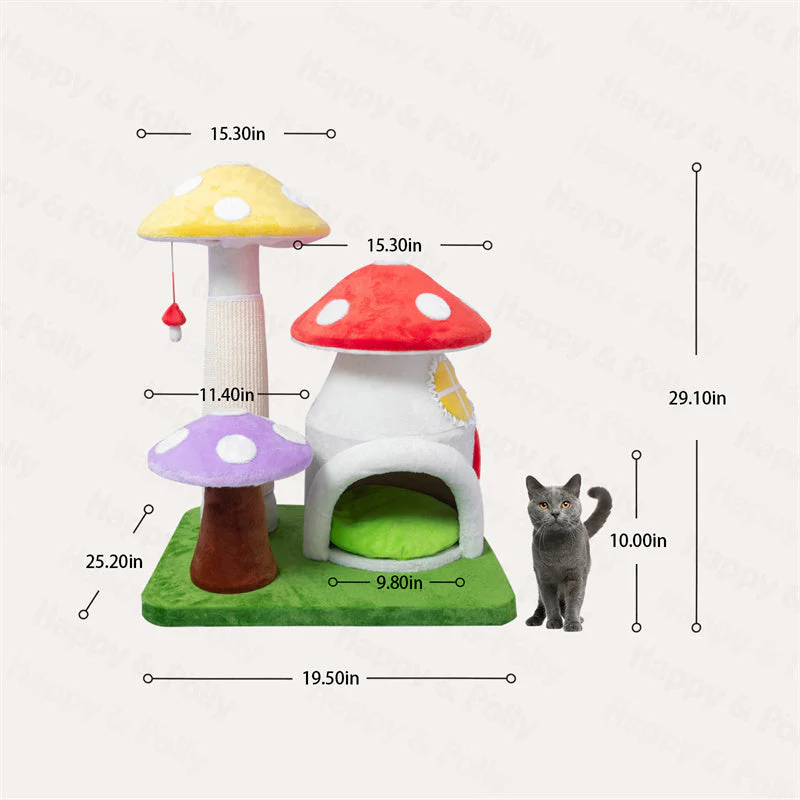 Magic Mushroom Cat Tree