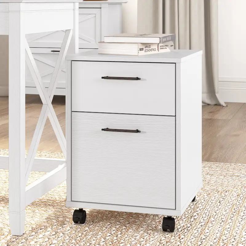 Bush Furniture Key West Mobile File Cabinet with 2 Drawers