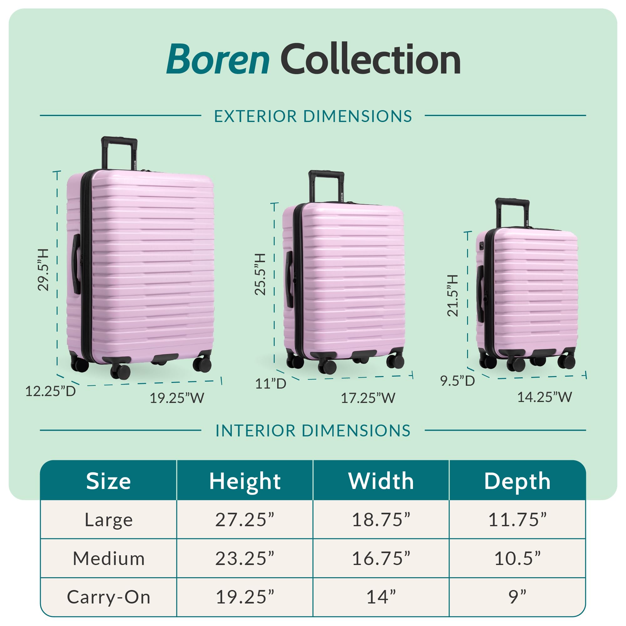 U.S. TRAVELER Boren Expandable Hardside Travel Luggage 30-Inch
