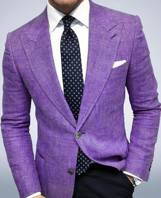 Business Plain Lapel Collar Single Breasted Pockets Blazer