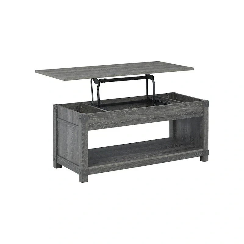 Freedan Rectangular Lift-Top Coffee Table - Dimensions: 44