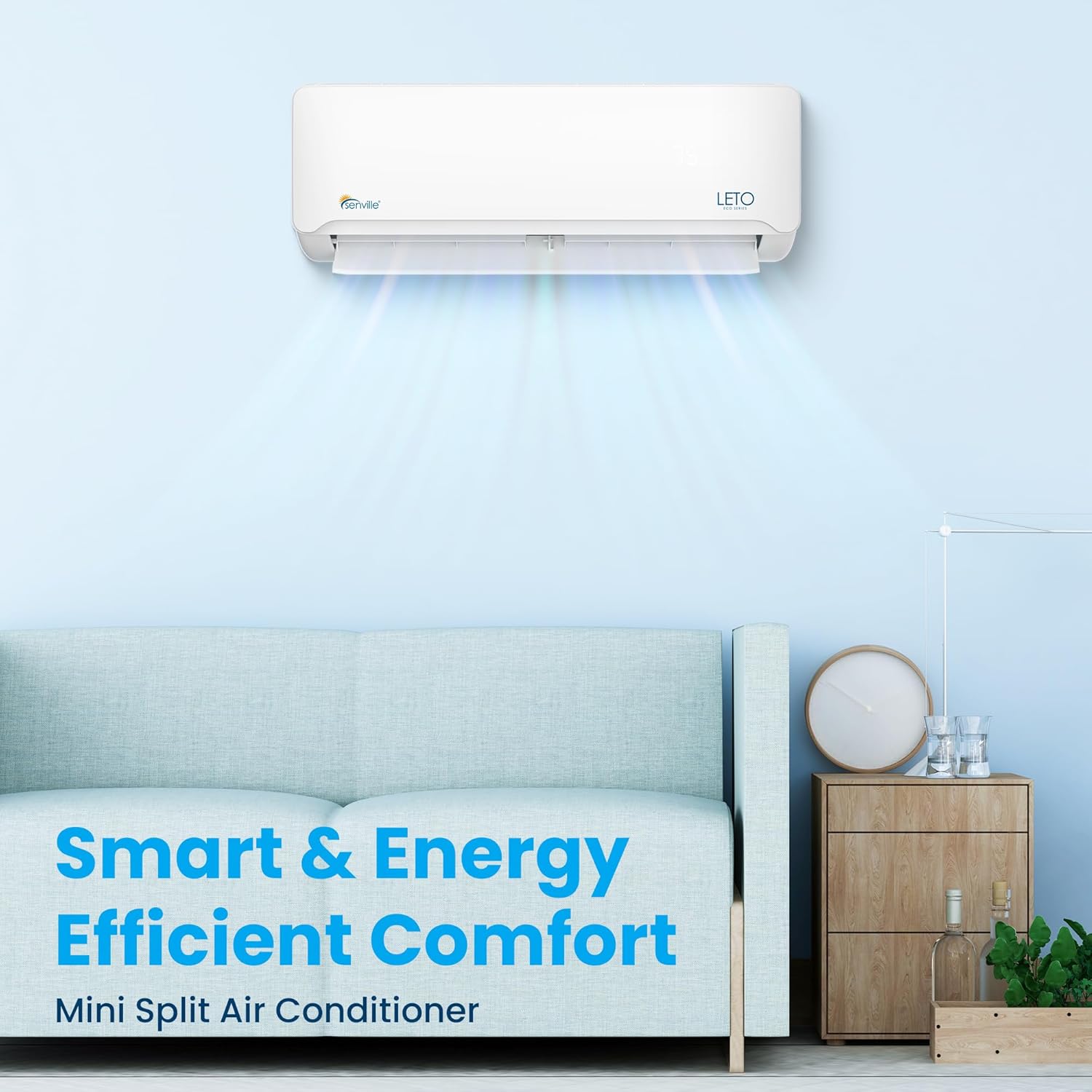 SENVILLE Leto Mini Split Air Conditioner Heat Pump 24000 BTU