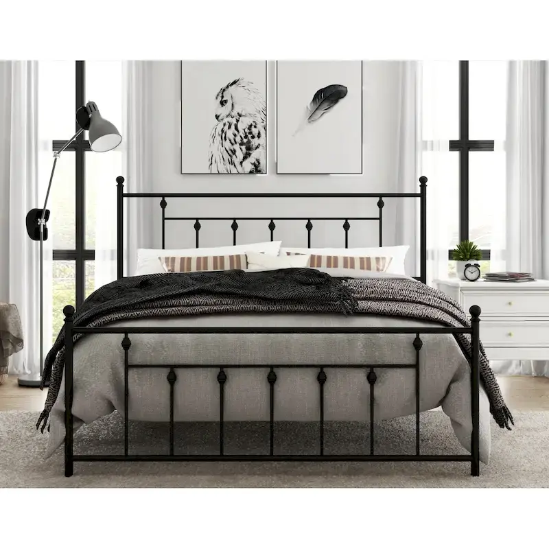 Melia Metal Bed Frame with Platform Design