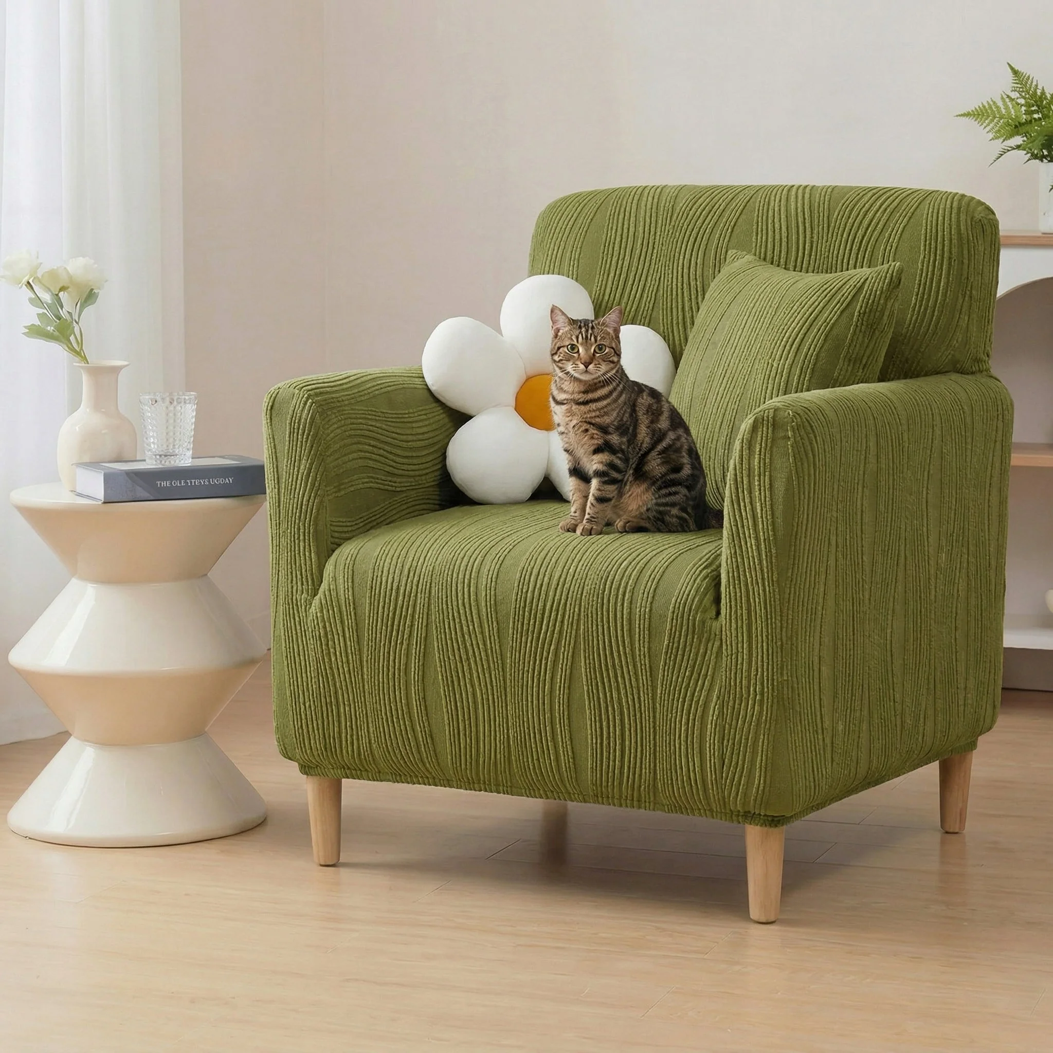 Jacquard Stretch Full-Cover Anti-scratch Armchair Cover