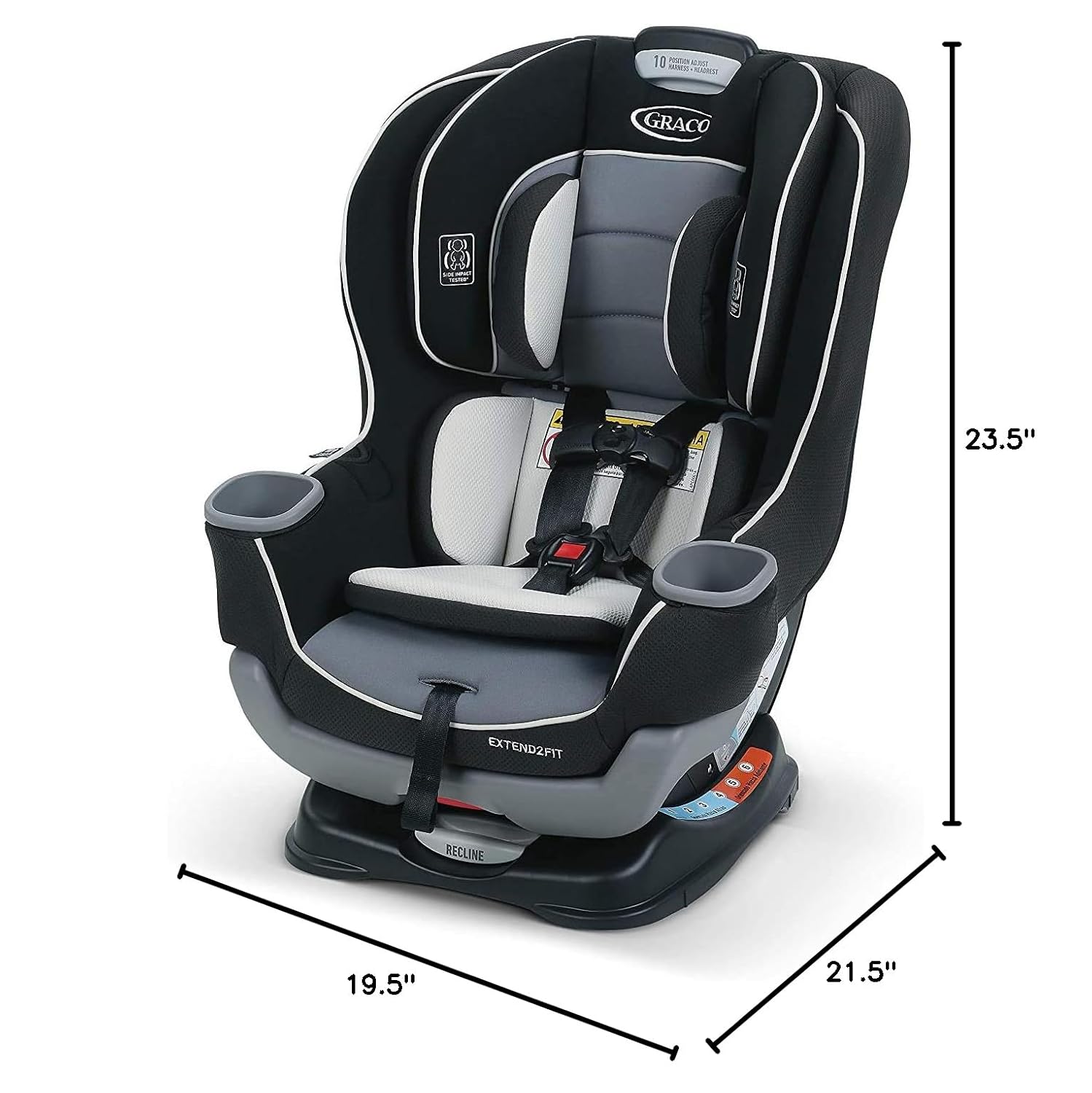 GRACO Extend2Fit Convertible Baby Car Seat - Adjustable Legroom