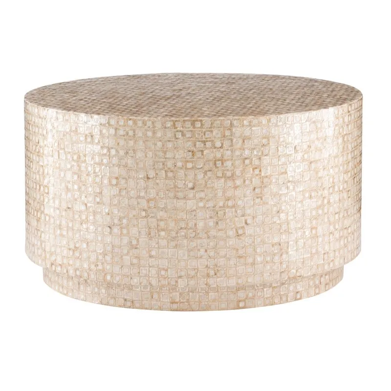 Capiz-Inspired Mosaic Coffee Table