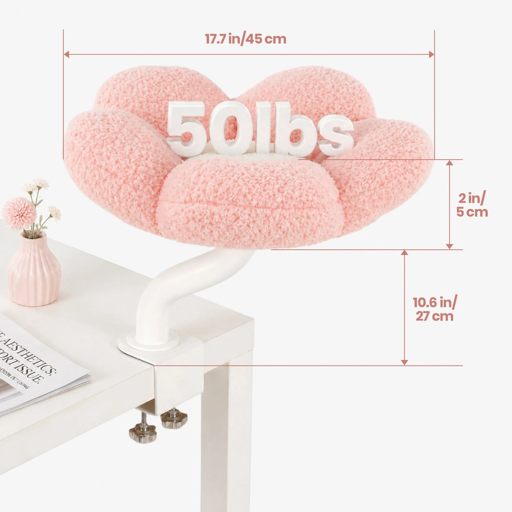 Cozy Flower Desk Cat Bed