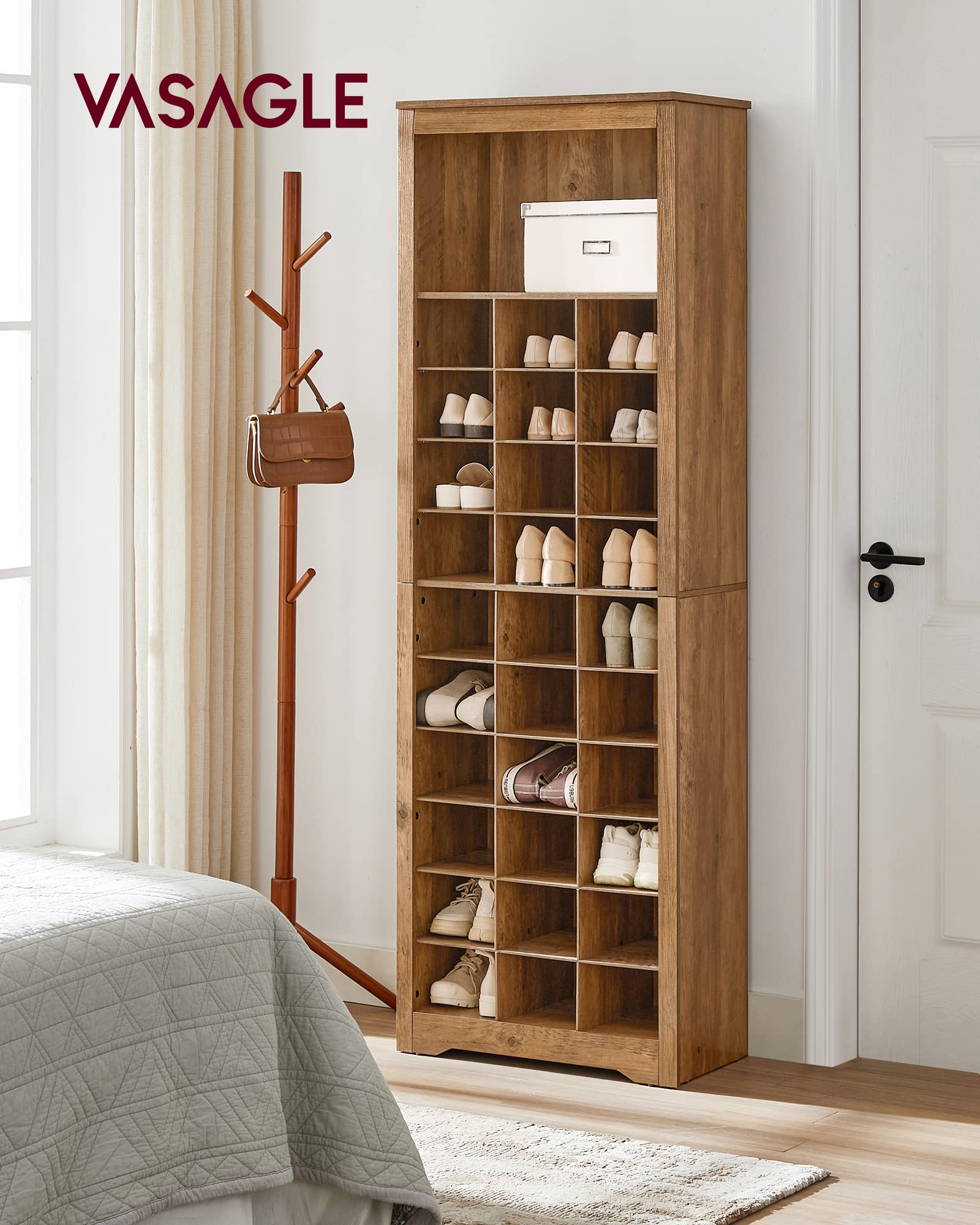 VASAGLE Shoe Storage Cabinet - 10 Tier Rack for 30 Pairs