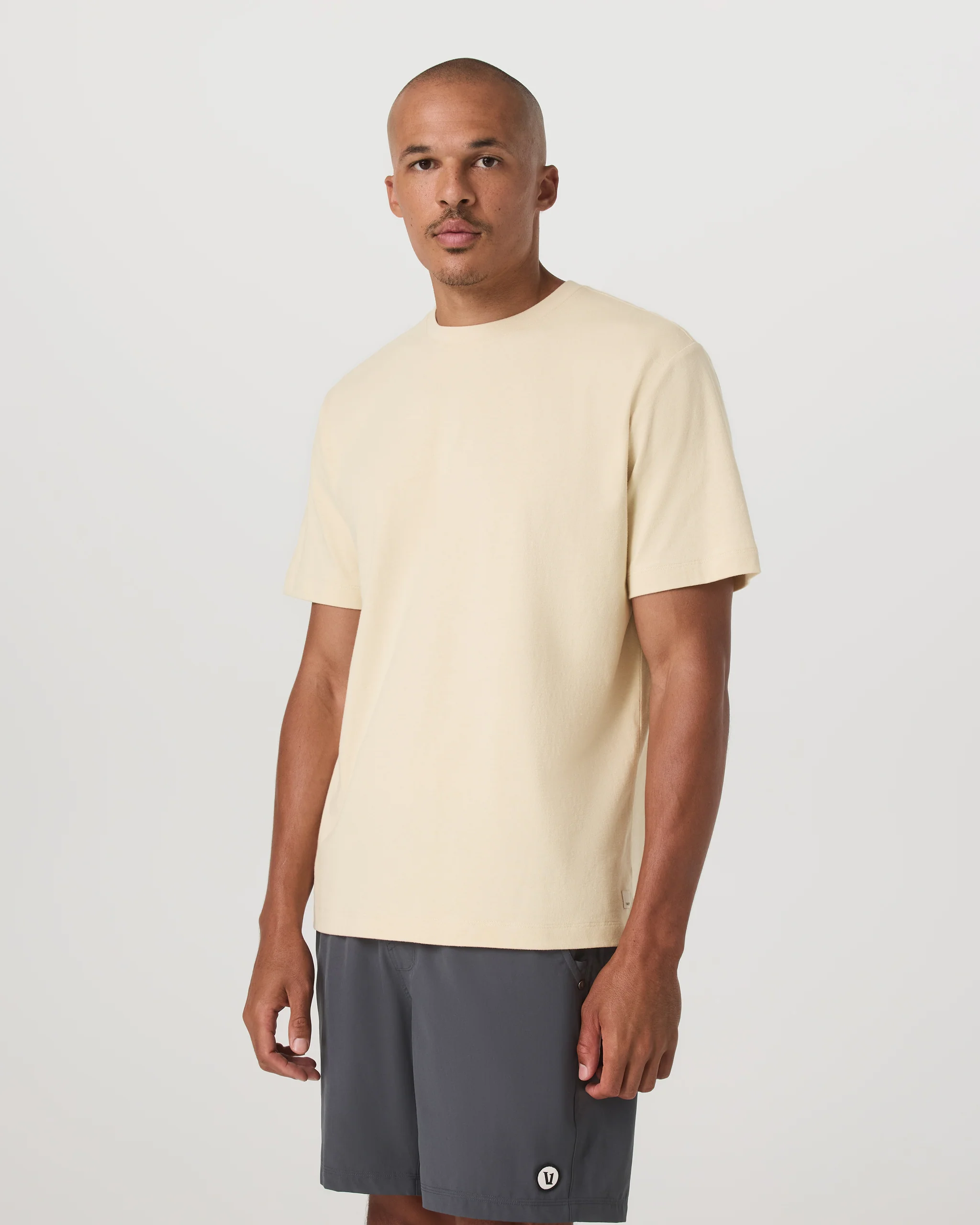 Short Sleeve Vuori Heavyweight Cotton Tee - Relaxed Fit - Vuori Warehouse Sale​