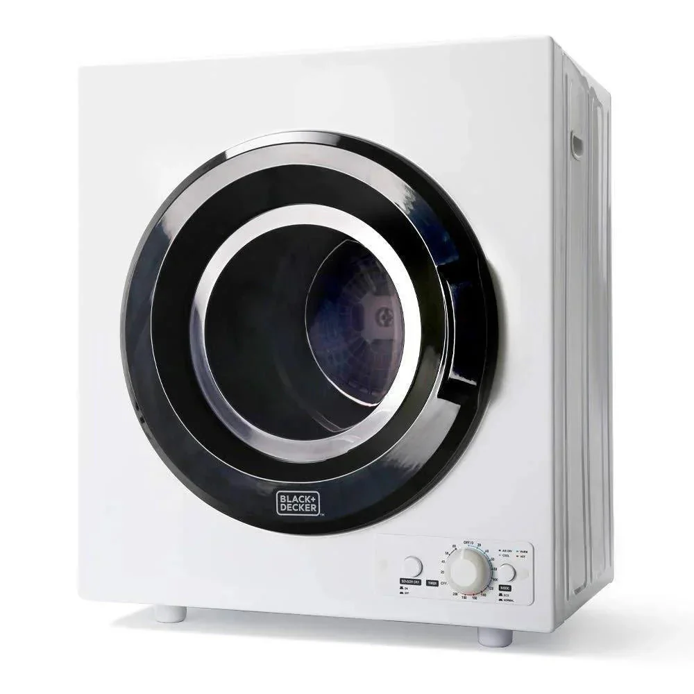 3.5 Cu. ft. Portable Dryer White Black