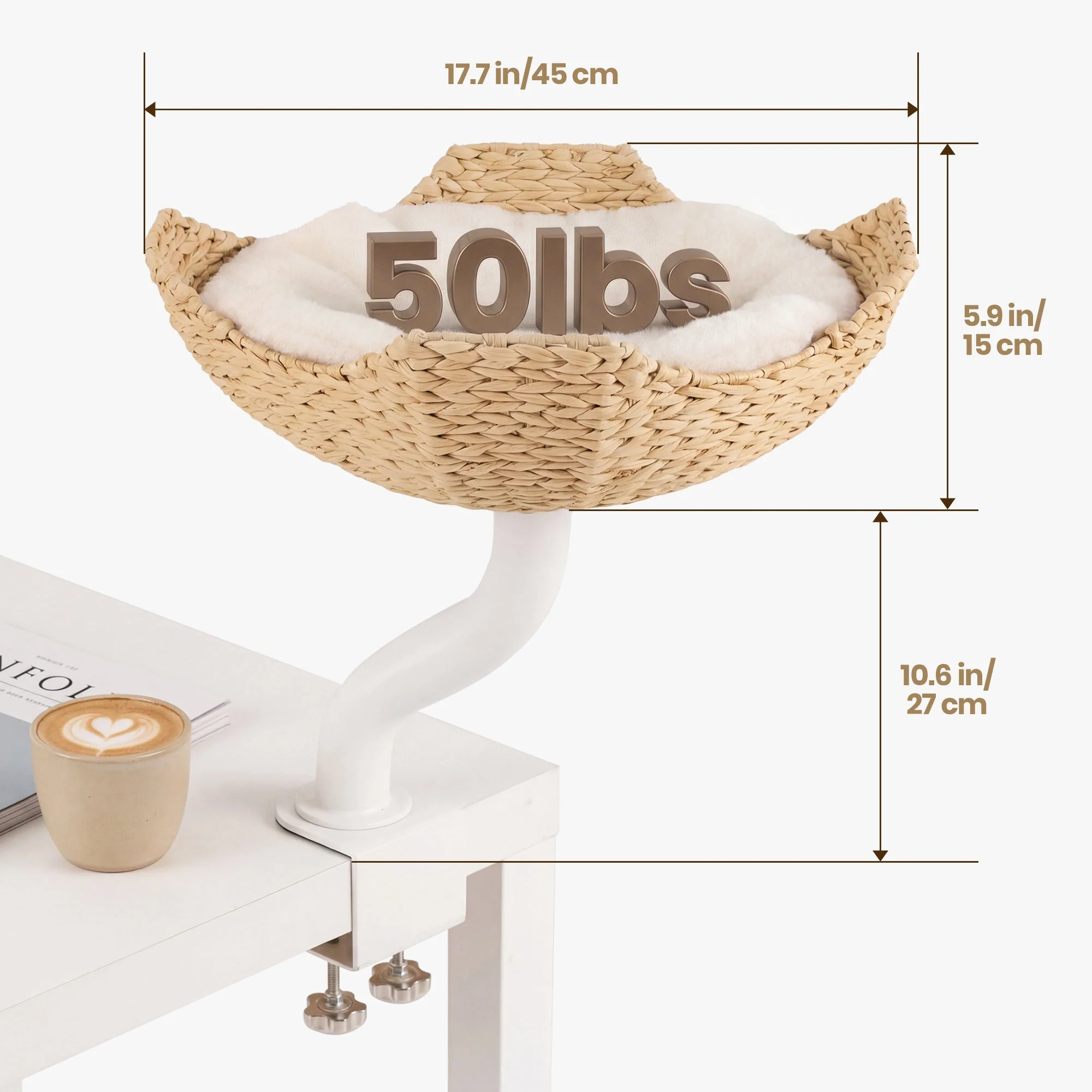 Woven Nest Desk Cat Bed