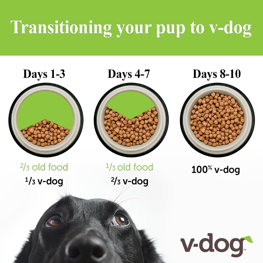 V-DOG Vegan Kibble Dry Dog Food - Plant-Based Protein