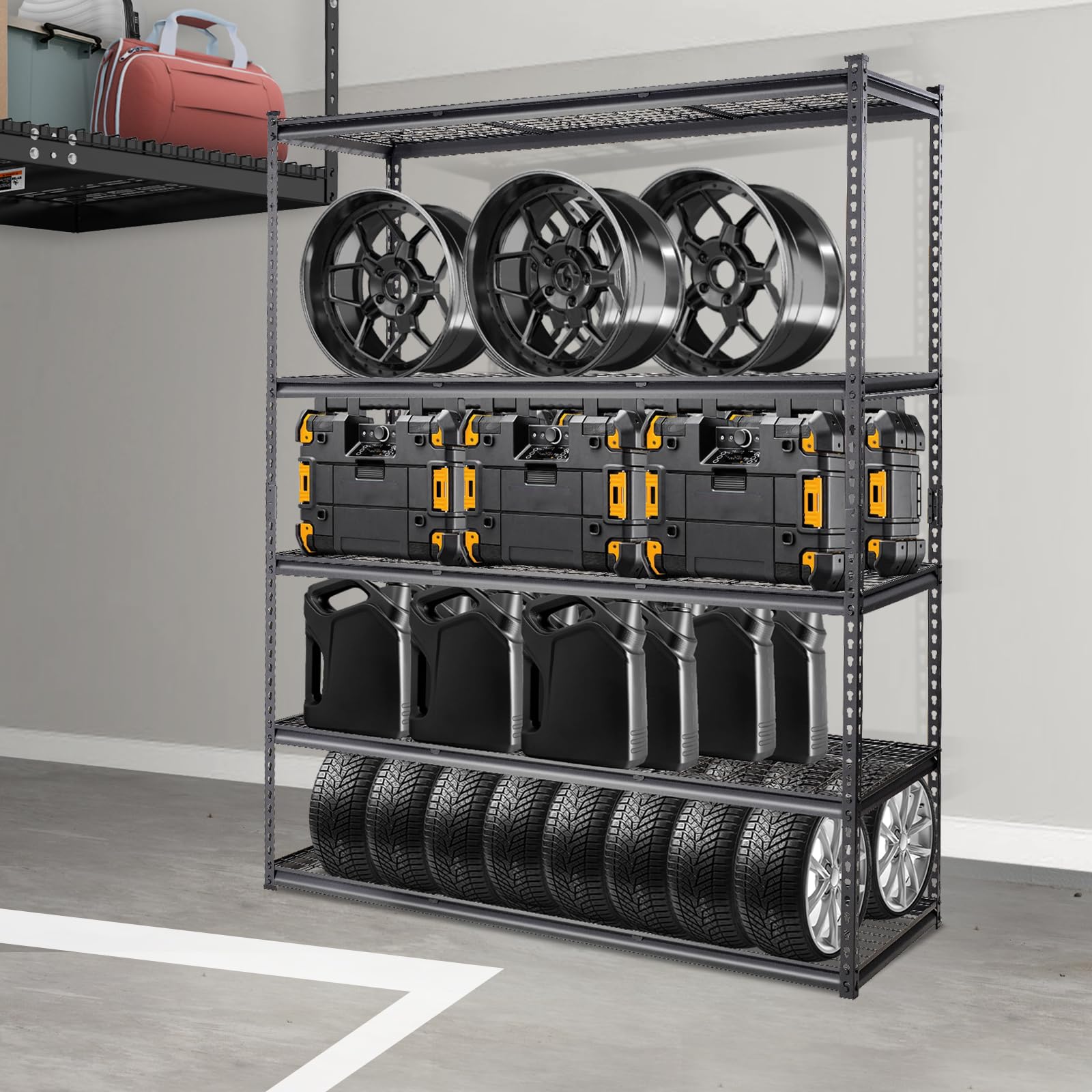 VEVOR 5-Tier Heavy Duty Storage Shelving Unit - Black