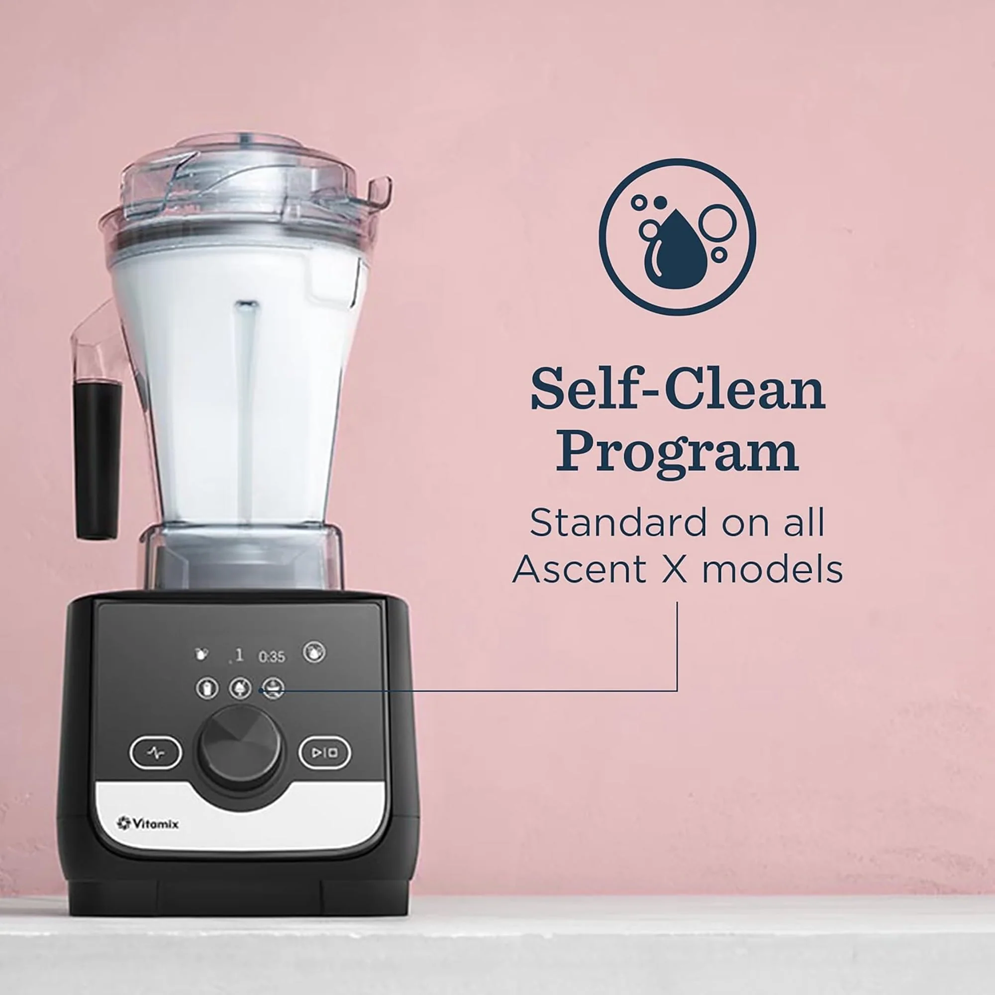 Vitamix Ascent X3 Professional-Grade Countertop Blender with 48 Oz Container, Shadow Black