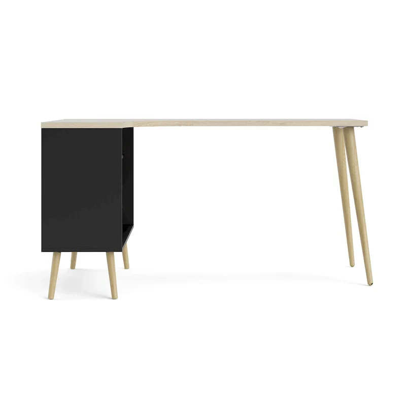 Carson Carrington Kristiansund L-Shaped Desk with 2 Drawers and 3 Shelves